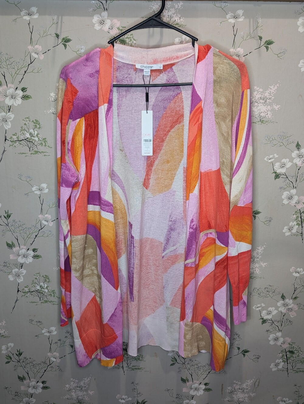 Chicos open front cardigan PTP: 22-23, L: 29
